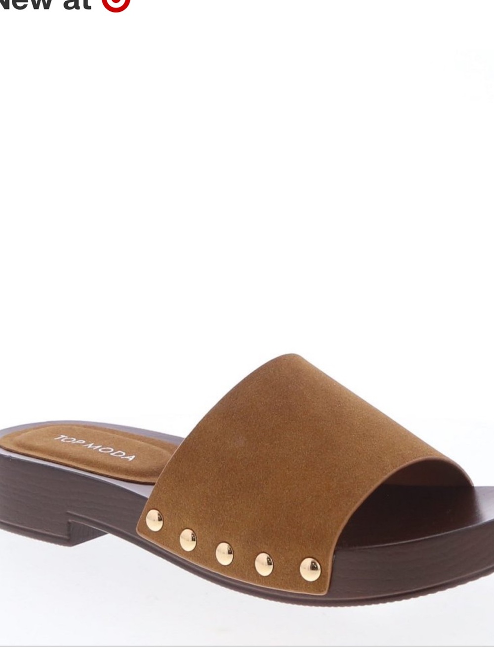 Universal Thread Top Moda Women's Suri Wood Slide Sandal Tan Nubuck. Size 10 new